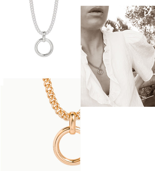 NEW Eternity Rings on Curb Link Necklace