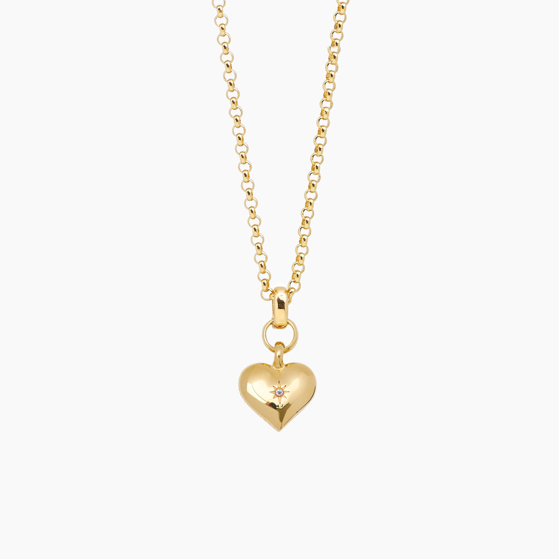 Small Gold Heart on Belcher Chain