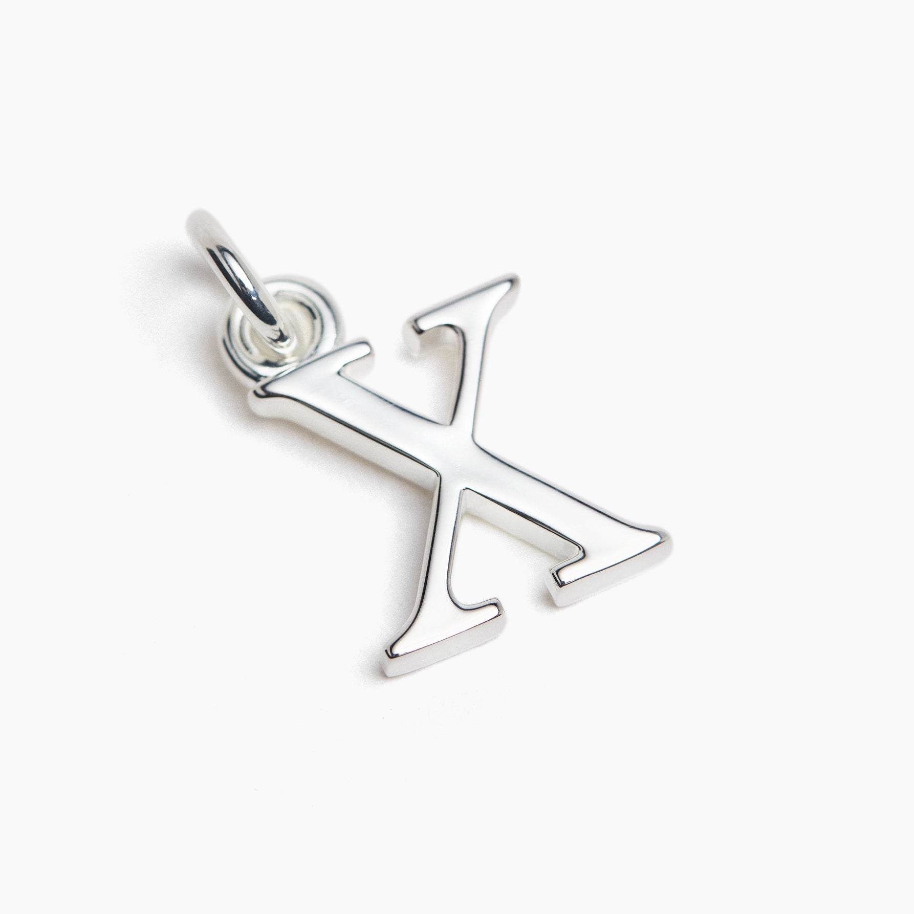 Small Silver X Charm