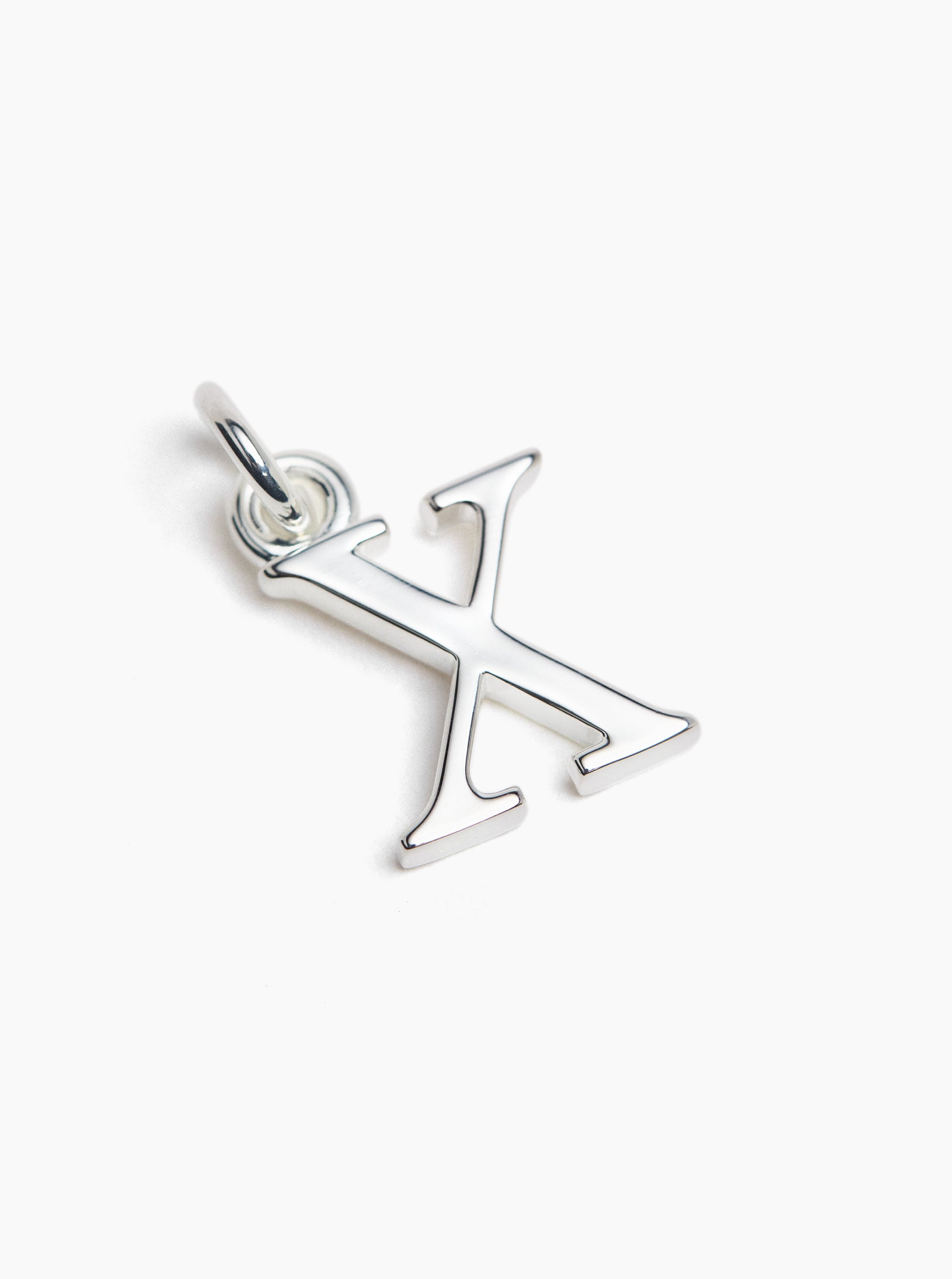 Small Silver X Charm