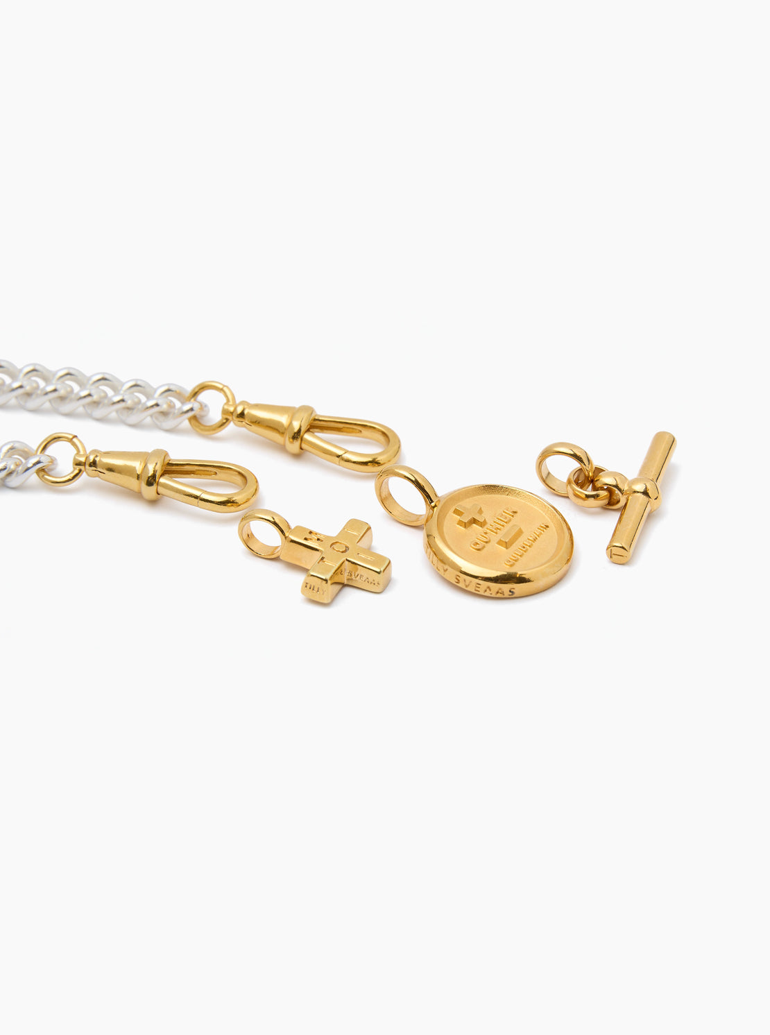 Mixed Metal Moi + Toi ClipT Cluster Necklace