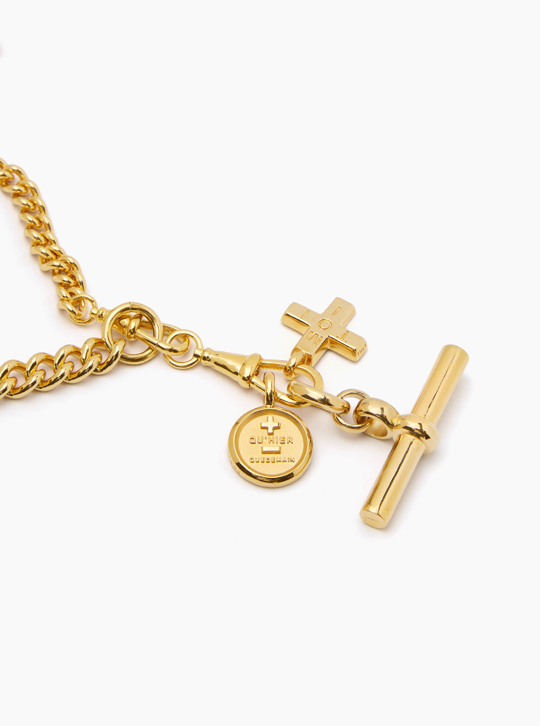 Gold Moi + Toi Curb ClipT Necklace Set