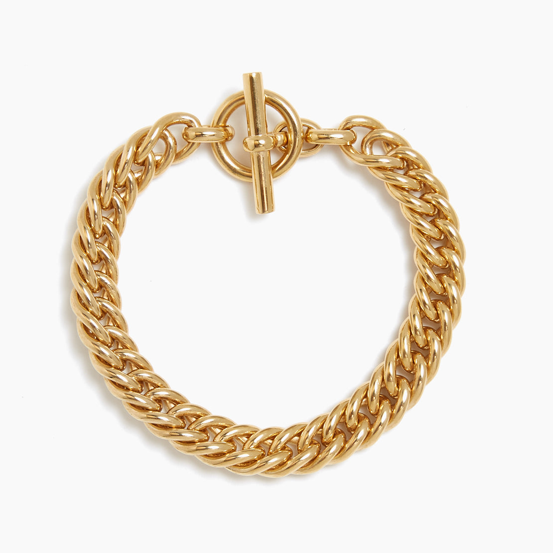 Small Gold Curb Link Bracelet