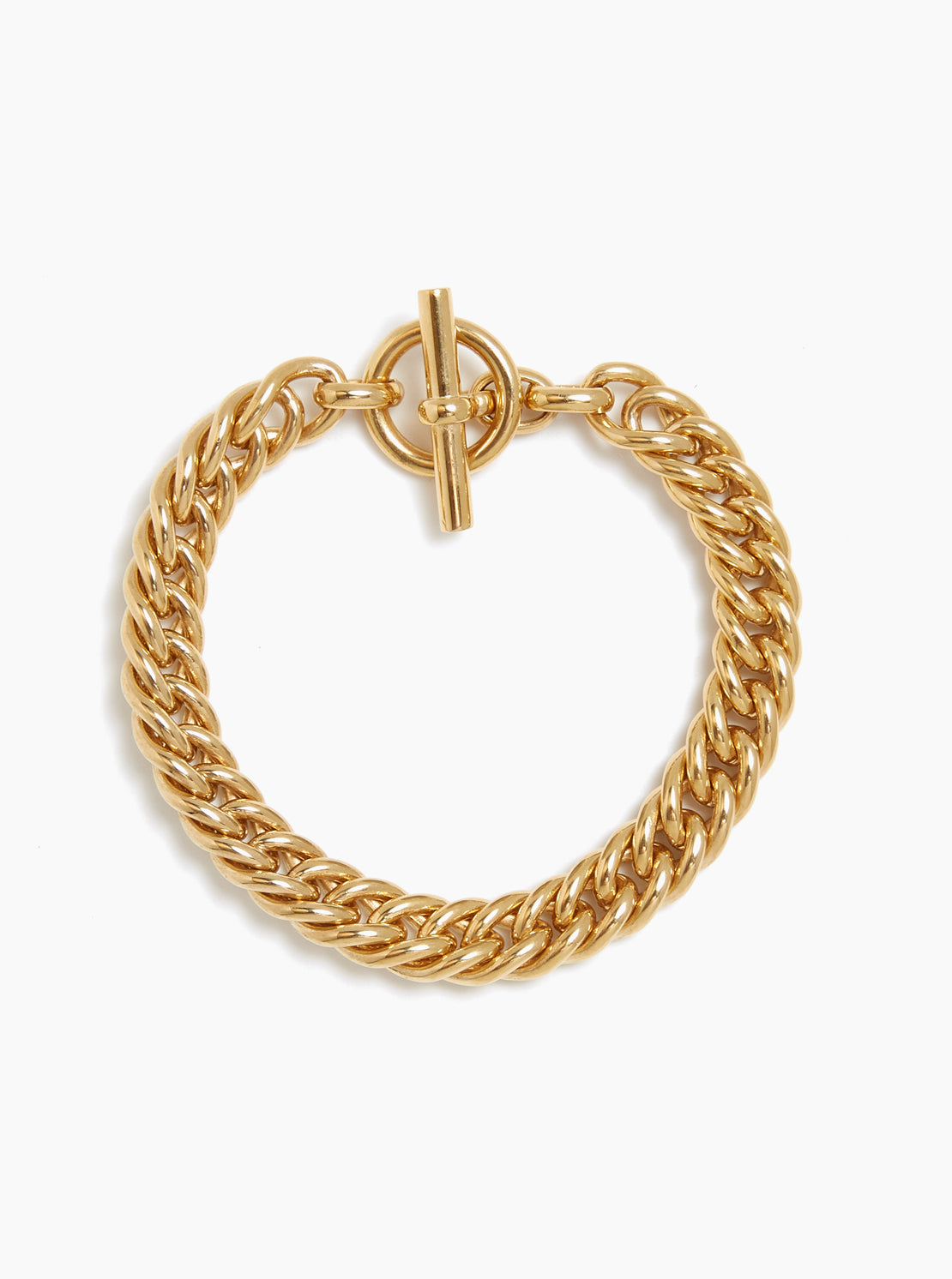 Small Gold Curb Link Bracelet