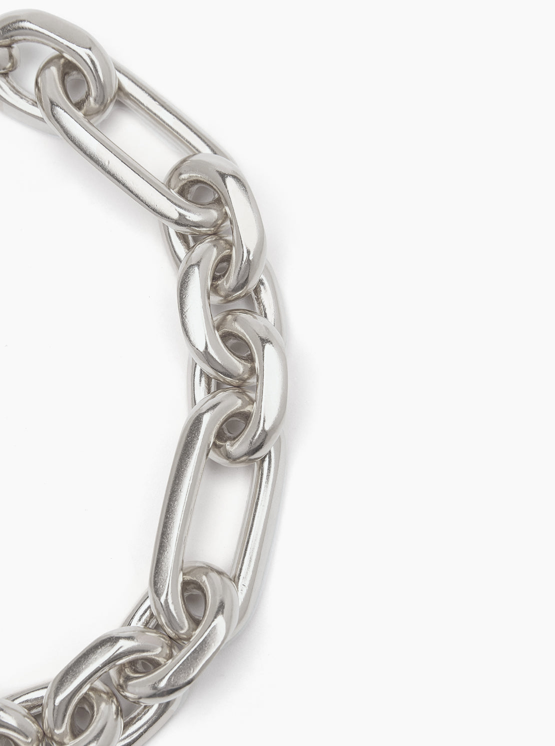 Giant Silver Plated Watch Chain Necklace