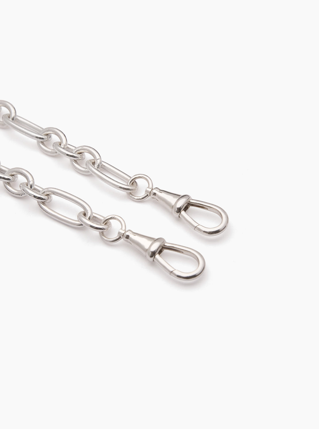 Large Silver Watch Clipt Necklace