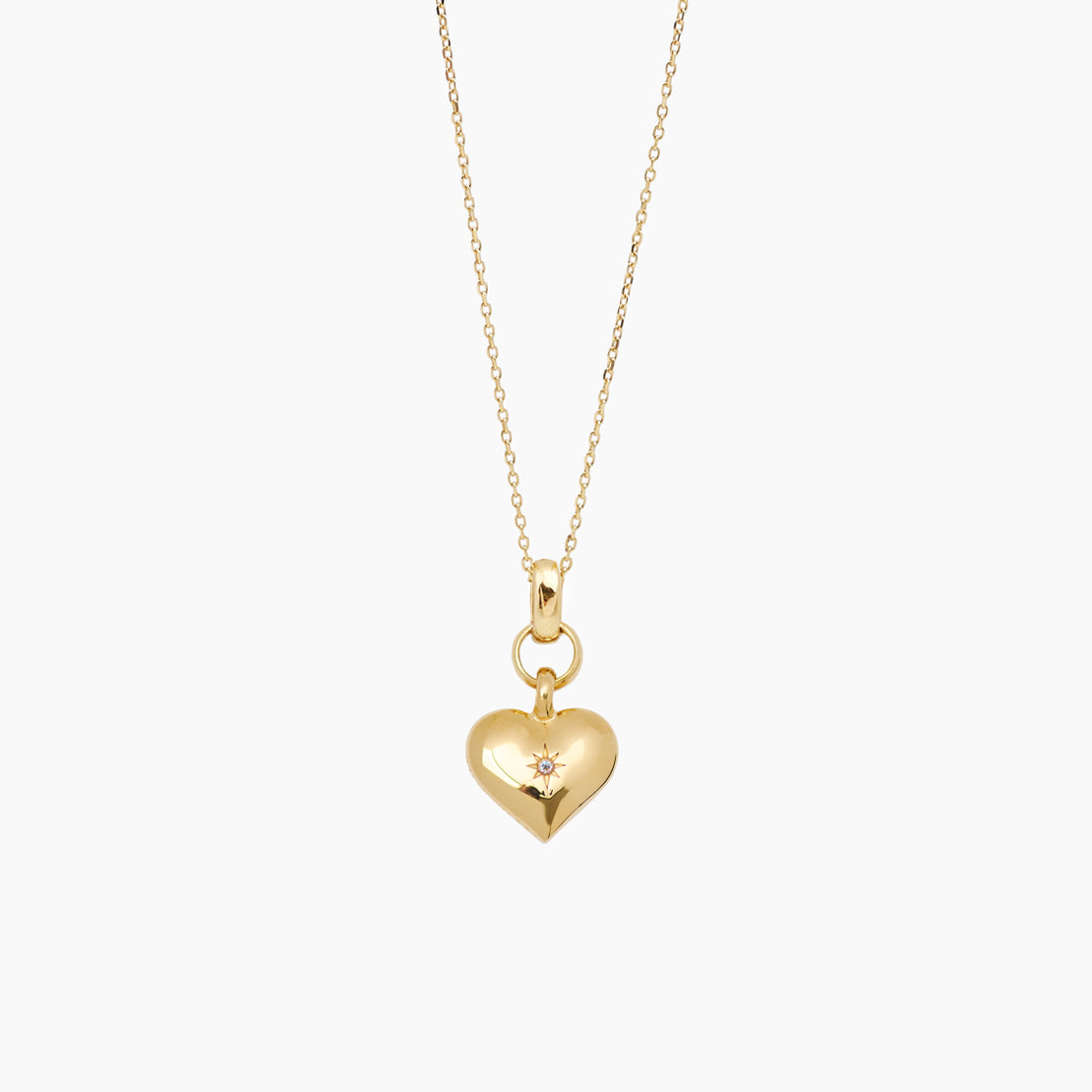 Small Gold Heart on Trace Chain
