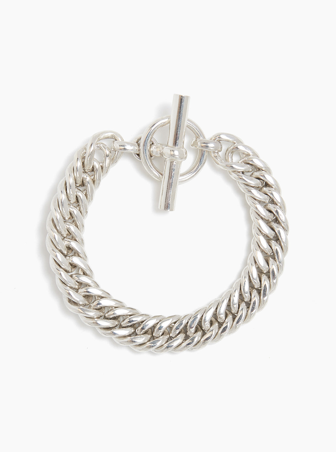 Small Silver Curb Link Bracelet