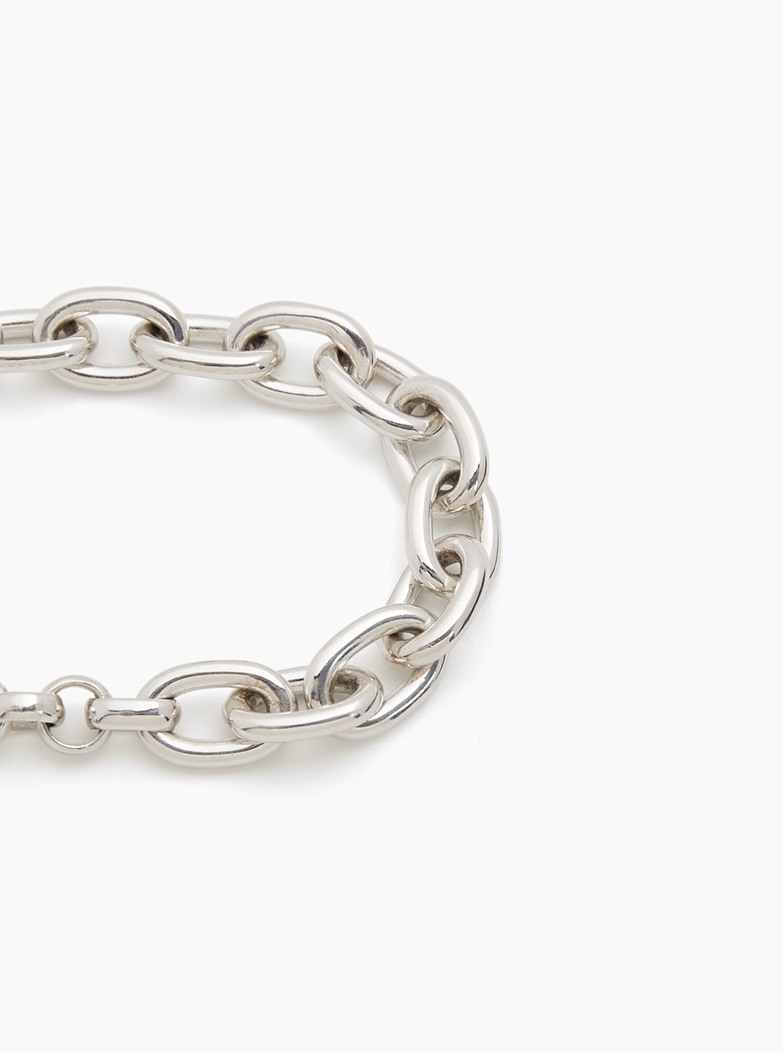 Small Silver Round Link Bracelet