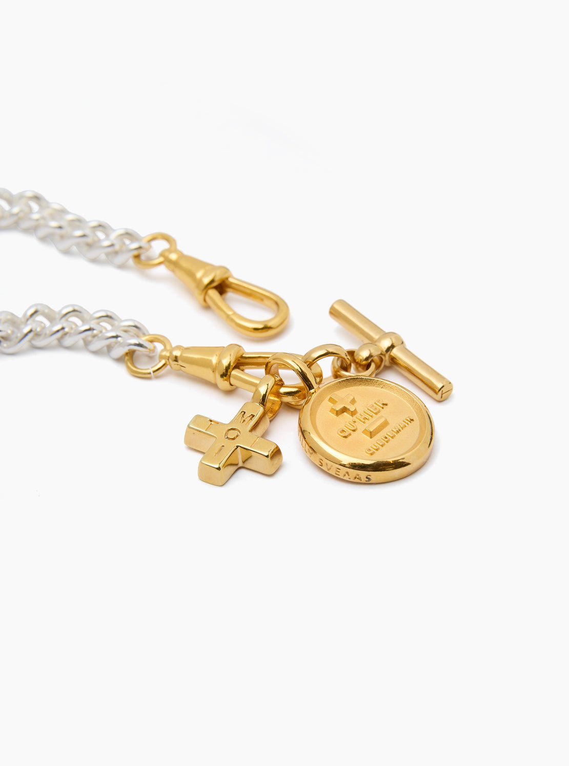 Mixed Metal Moi + Toi ClipT Cluster Necklace