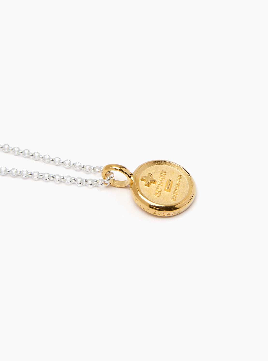 Mixed Metal Large Que Demain Disc on Belcher Chain