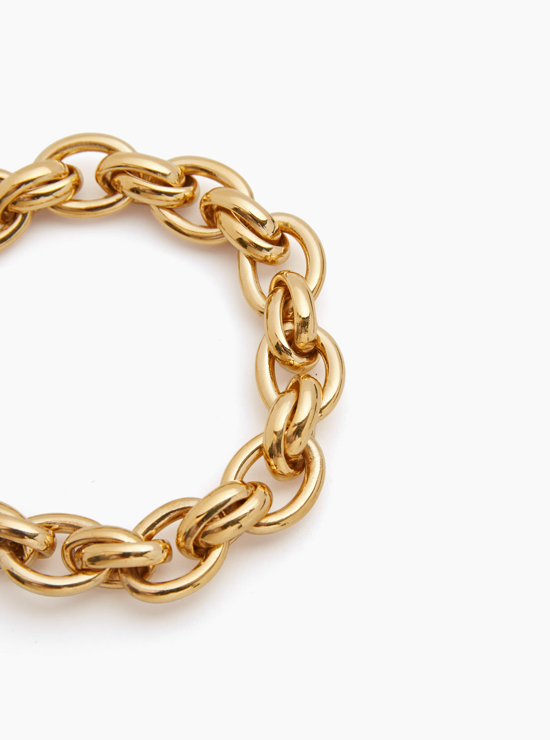 Large Gold Double Linked Bracelet