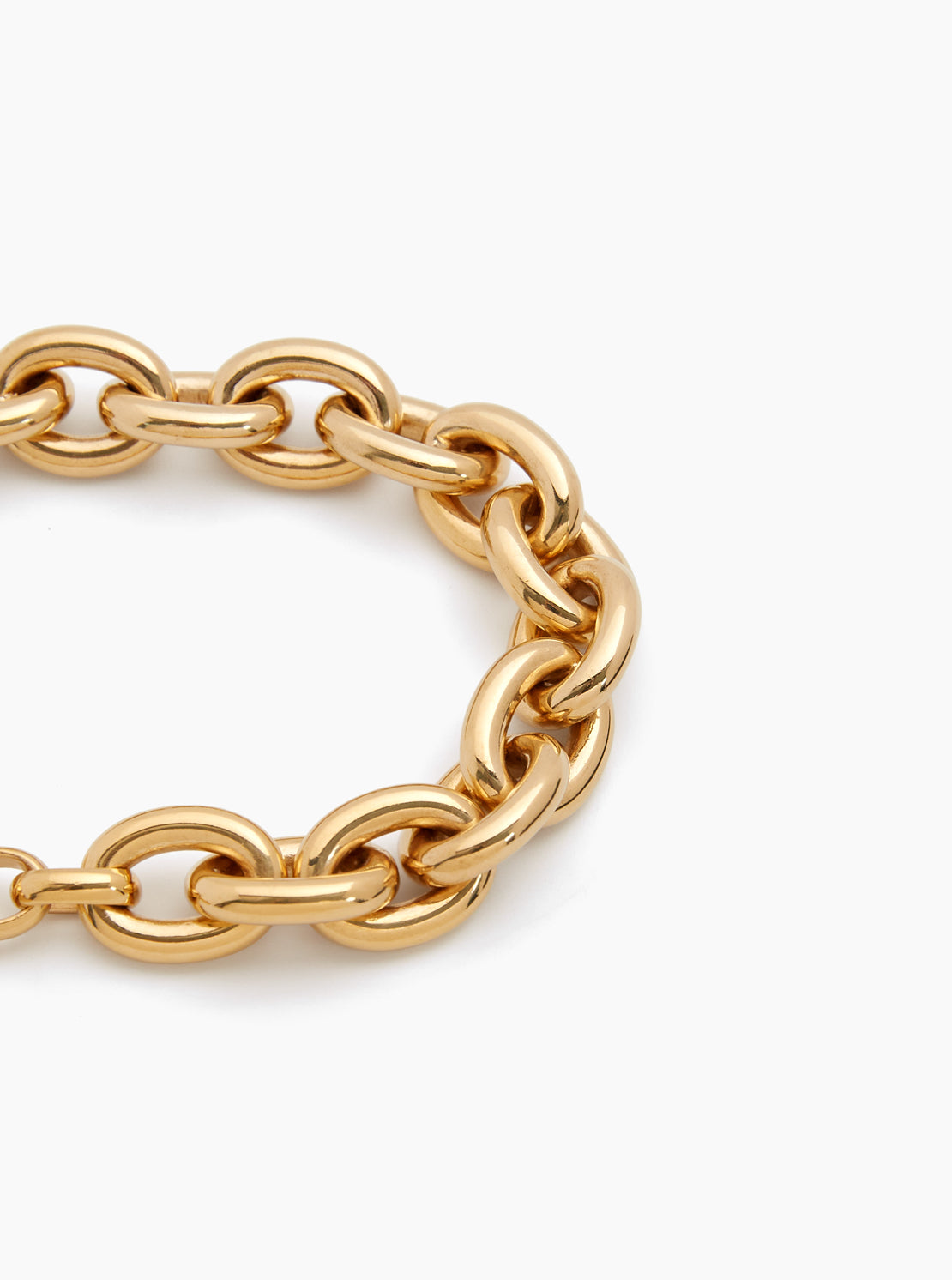 Large Gold Round Linked Bracelet