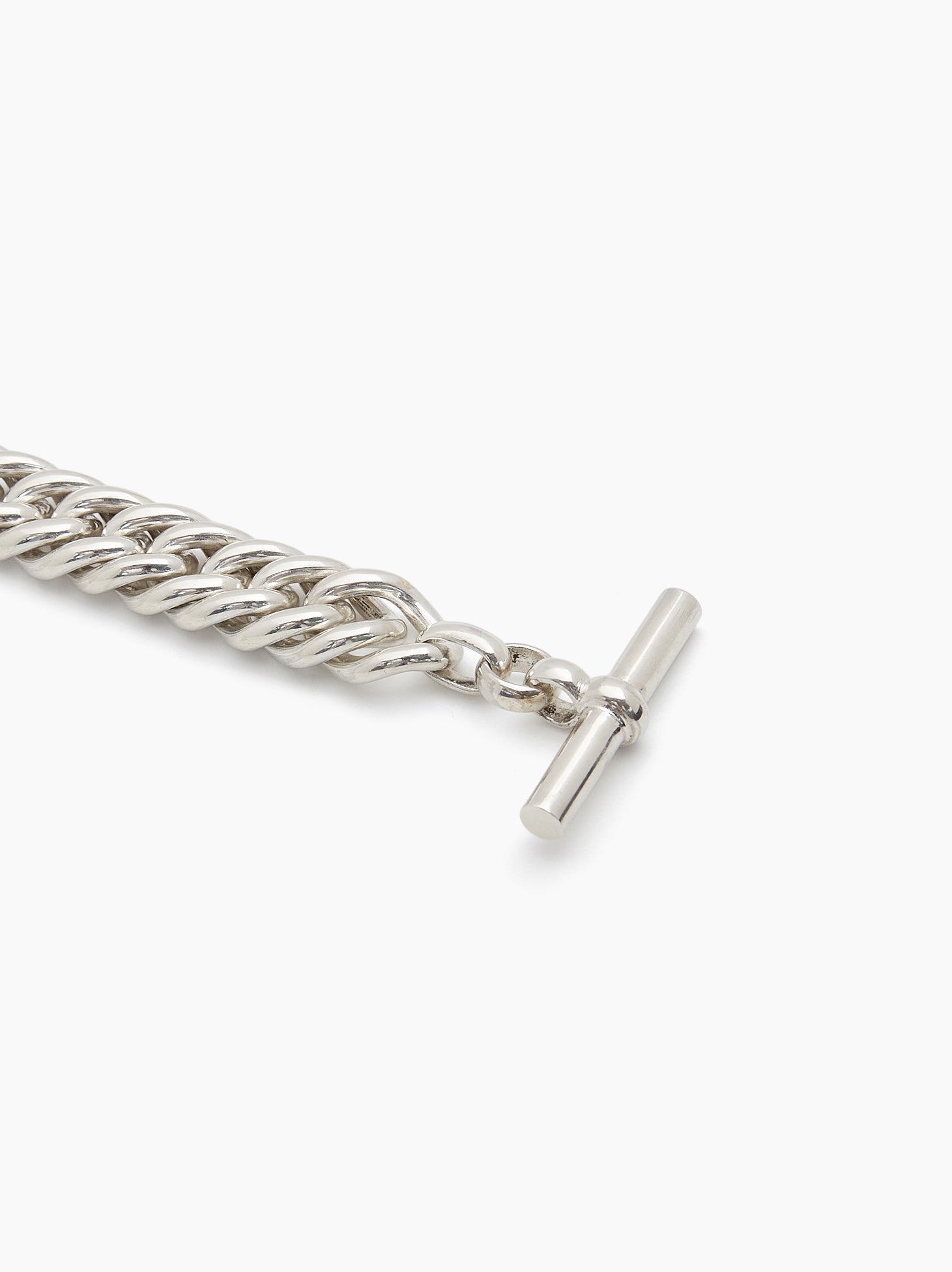 Medium Silver Curb Linked Bracelet