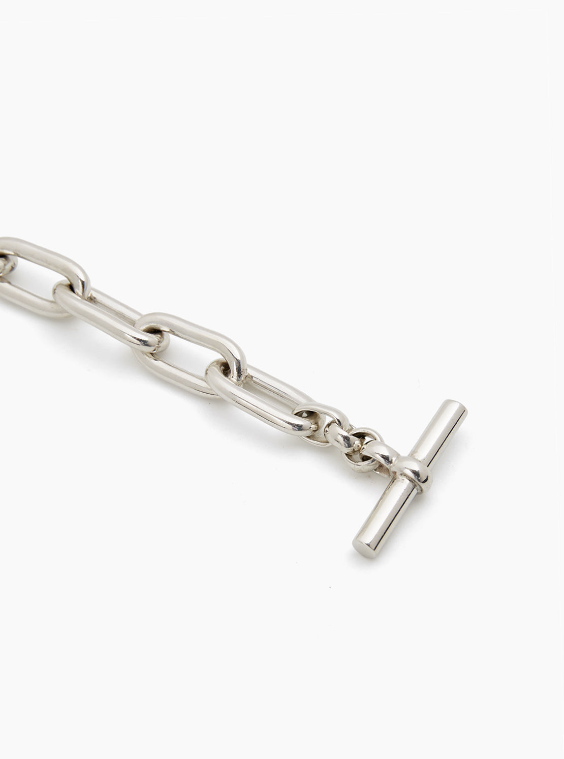 Medium Silver Oval Chain Necklace