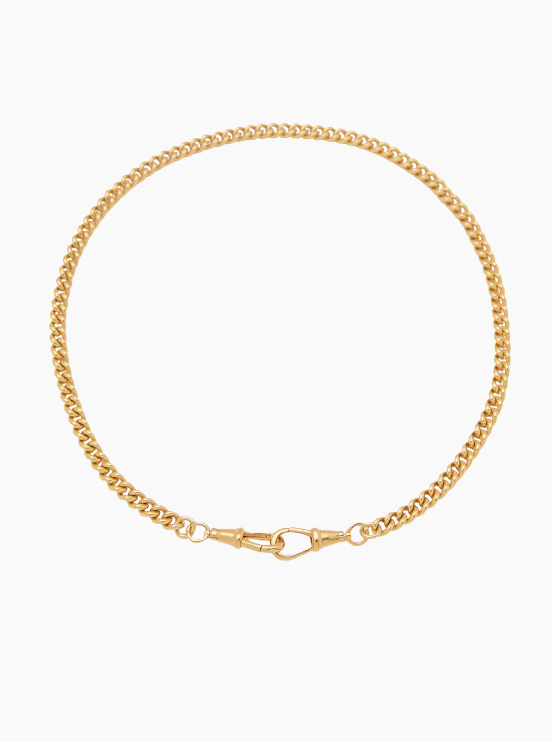Slim Gold Curb Clipt Necklace
