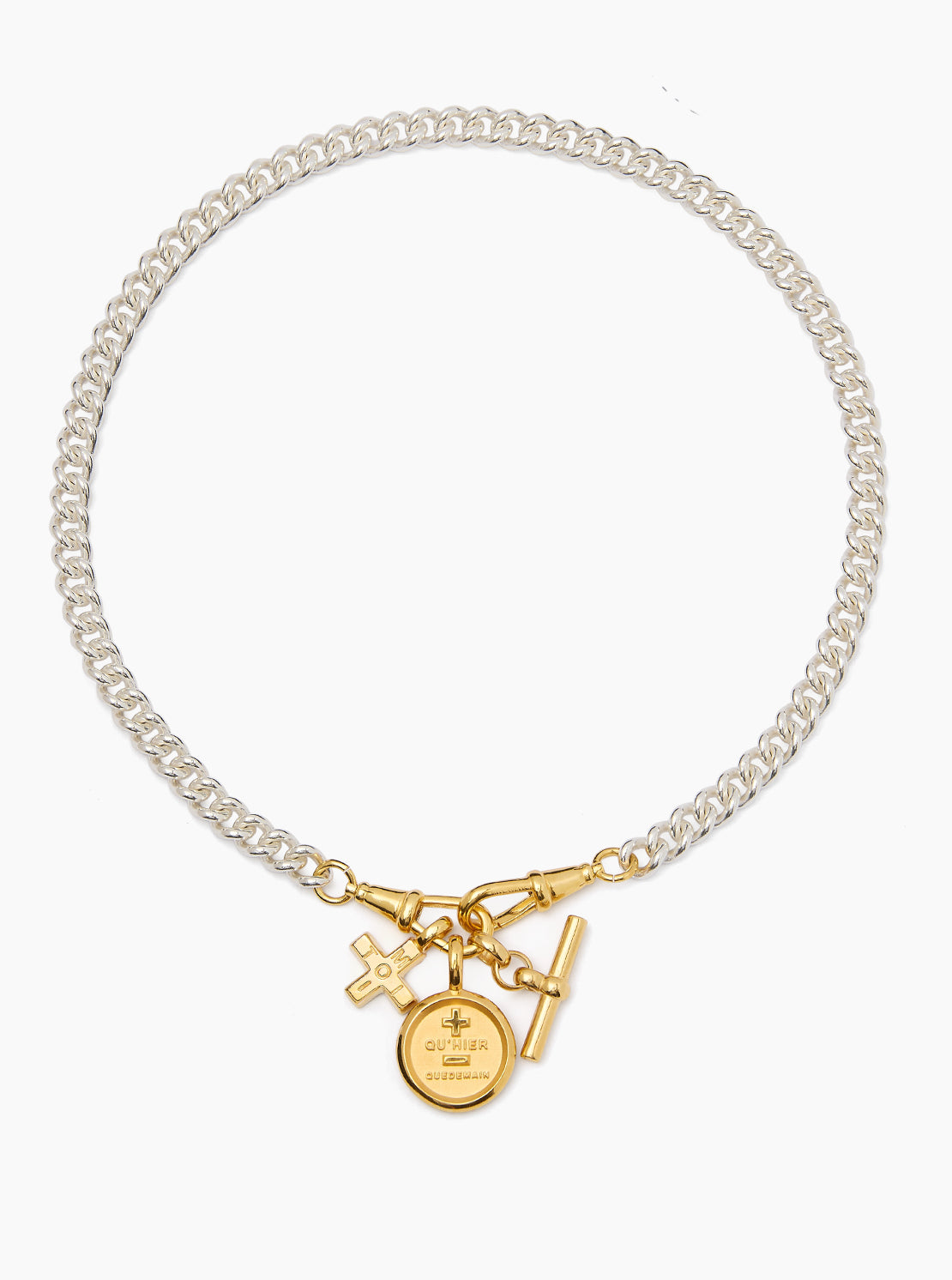 Mixed Metal Moi + Toi ClipT Cluster Necklace