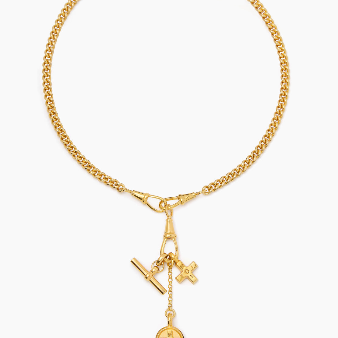 Gold Moi + Toi ClipT Cluster Necklace