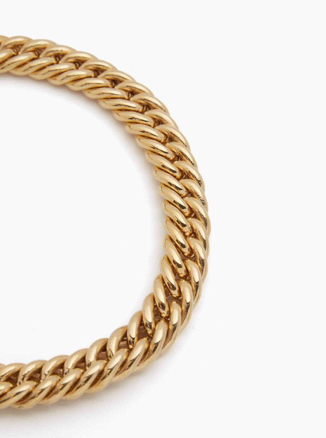 Large Gold Curb Chain Necklace