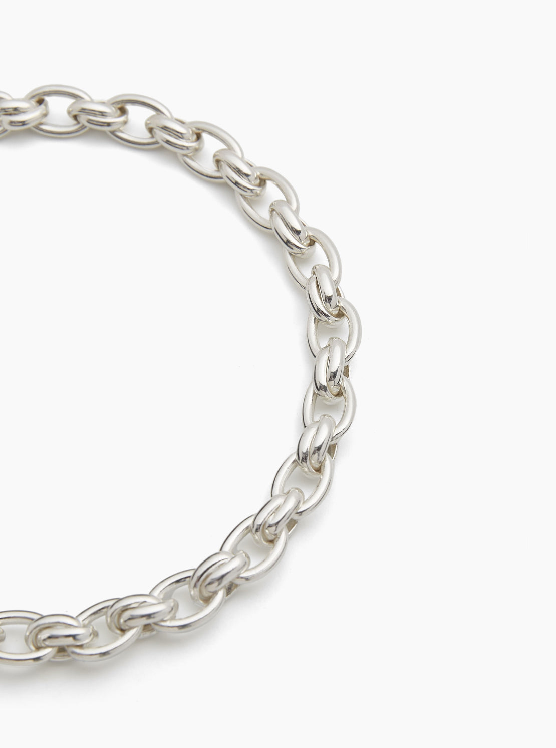 Small Silver Double Link Necklace