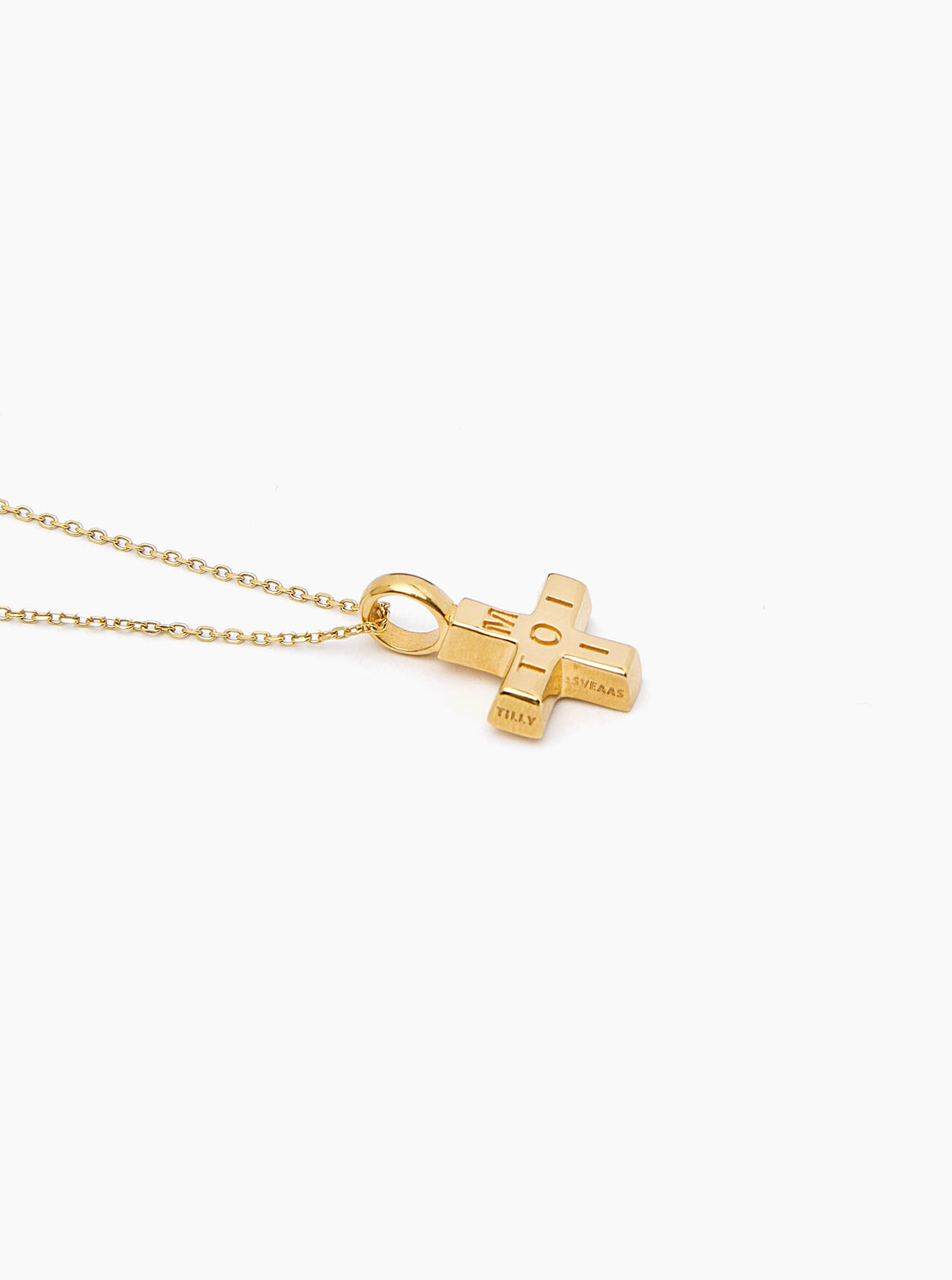 Small Gold Moi + Toi on Trace Chain