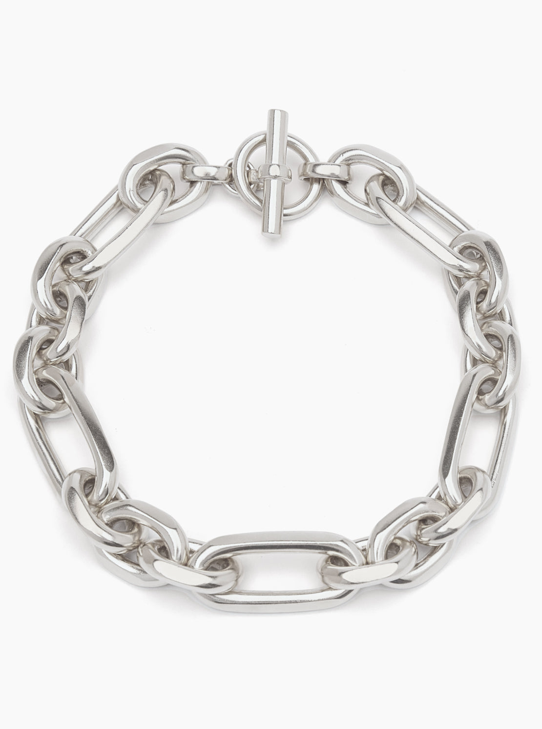 Giant Silver Plated Watch Chain Necklace