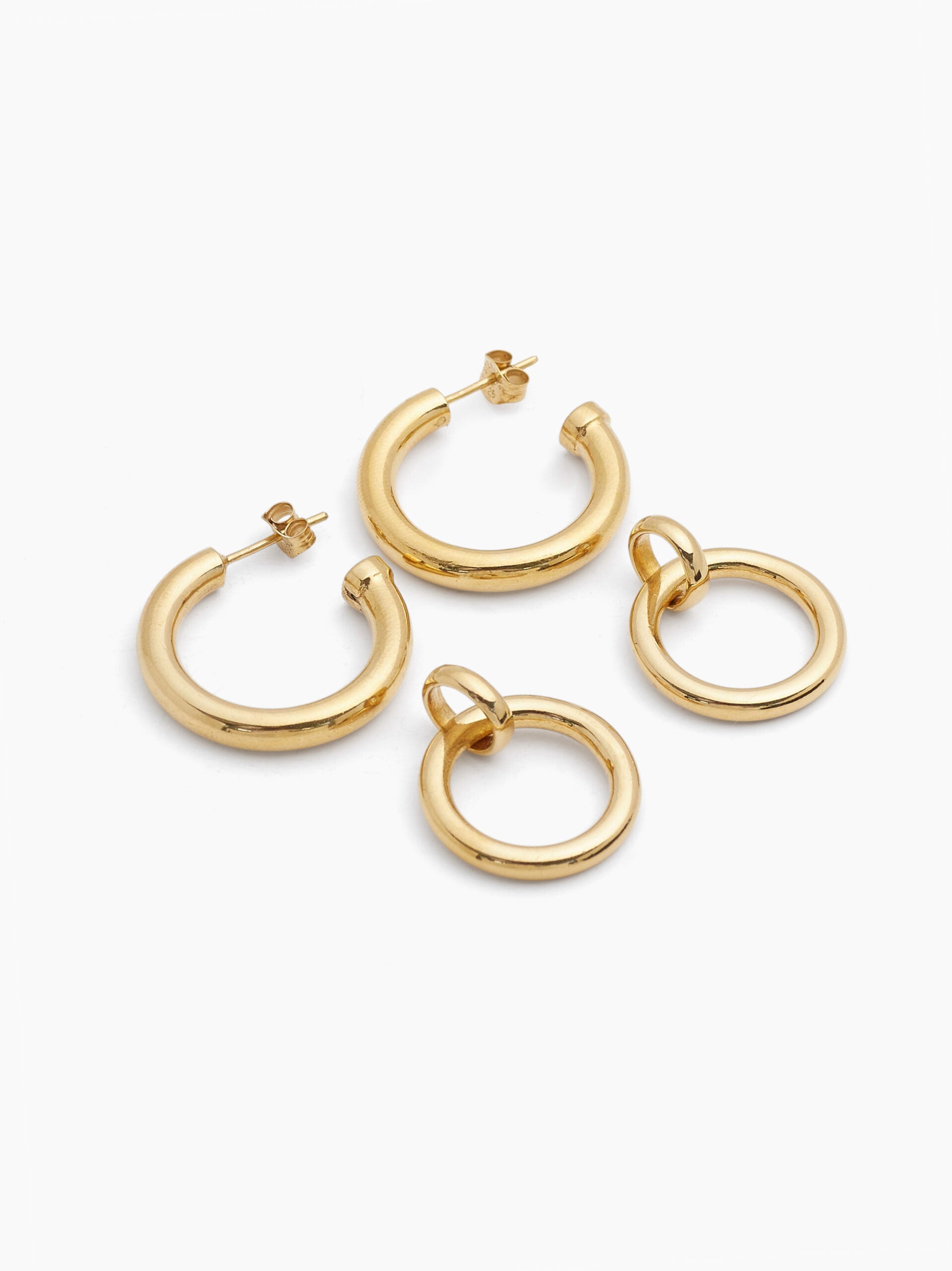 Large Gold Eternity Earrings