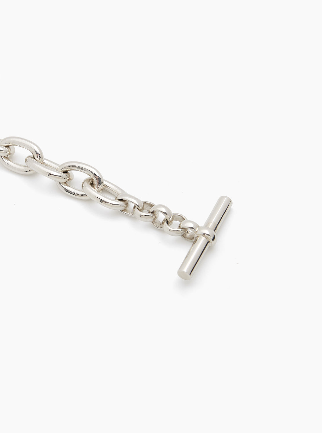 Small Silver Round Link Bracelet