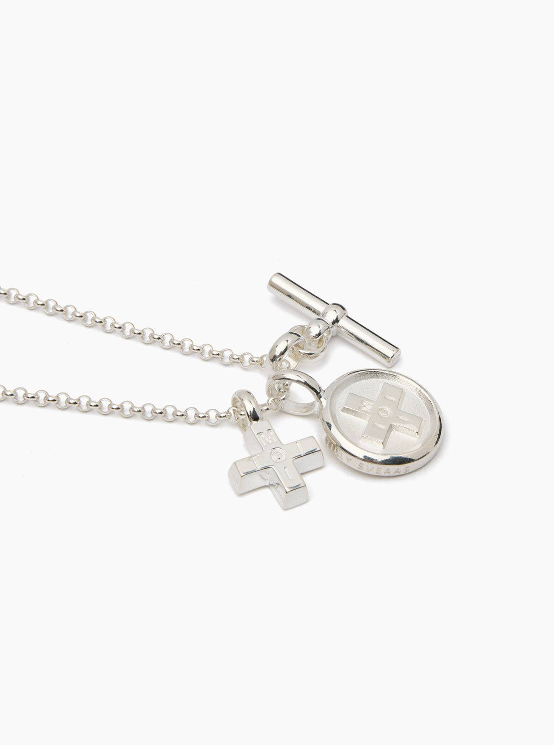 Silver Moi + Toi Cluster on Belcher Chain