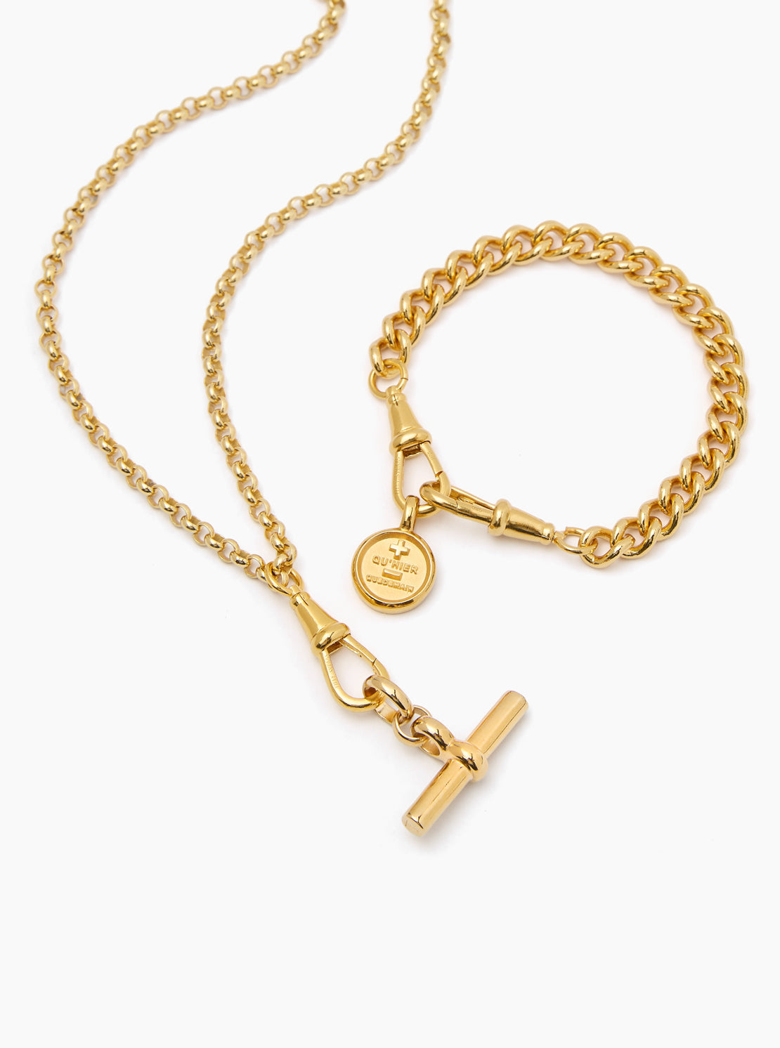 Gold Moi + Toi Mixed Link Necklace Set