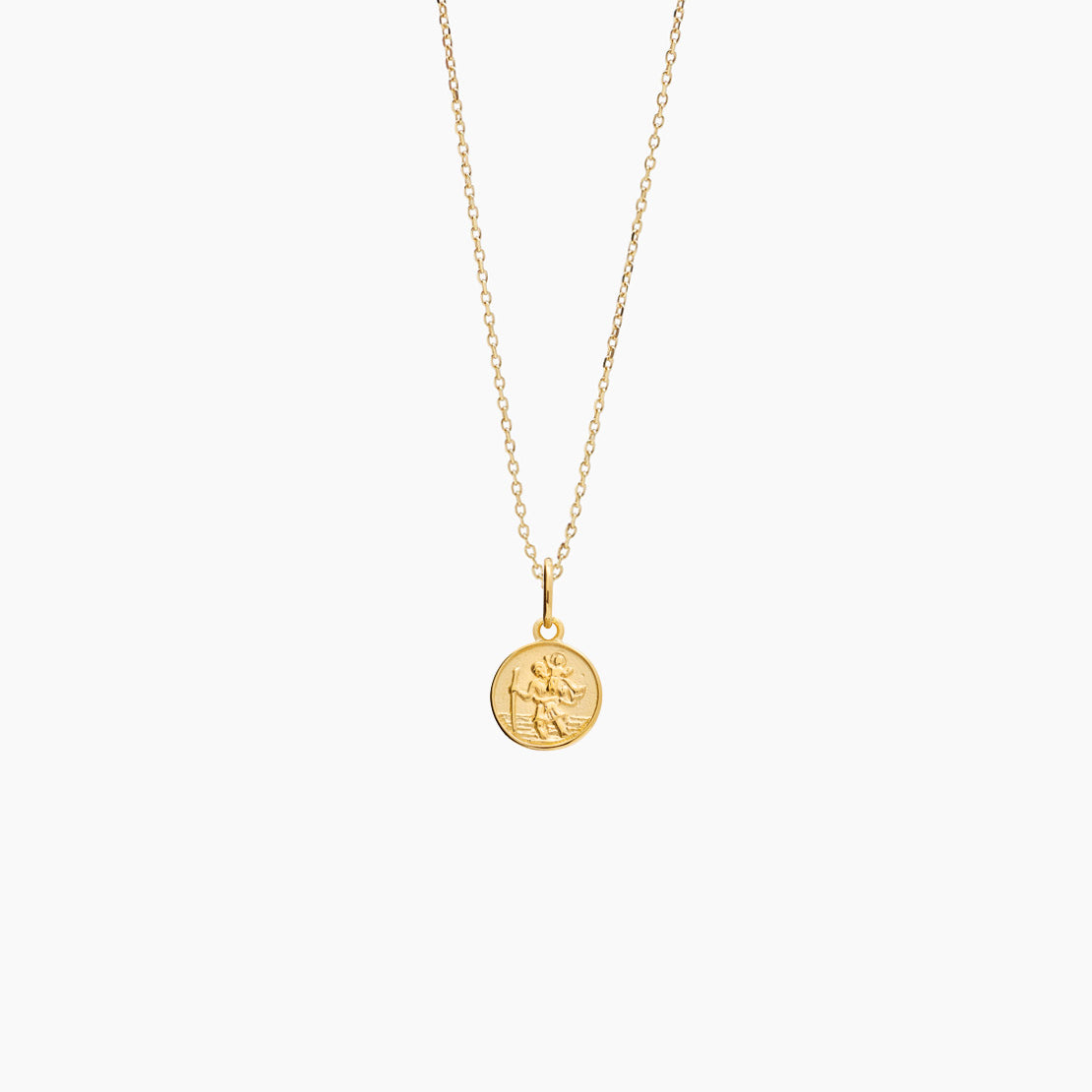 Gold St Christopher on Trace Chain