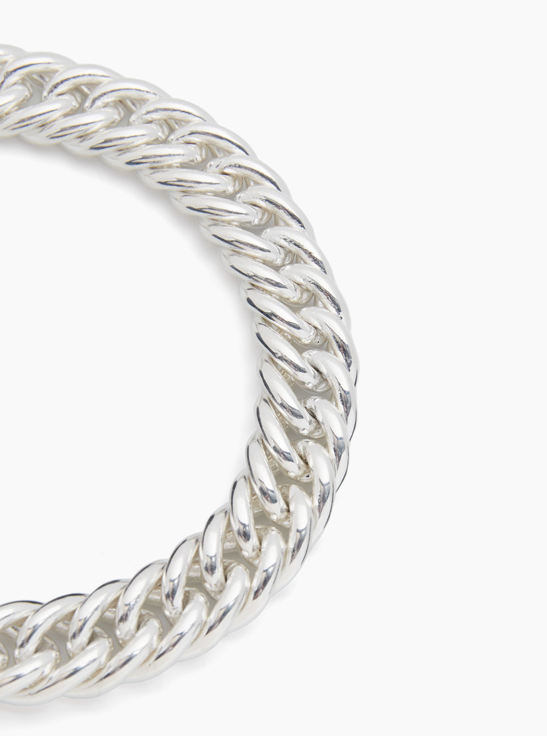 Giant Silver Plated Curb Chain Necklace