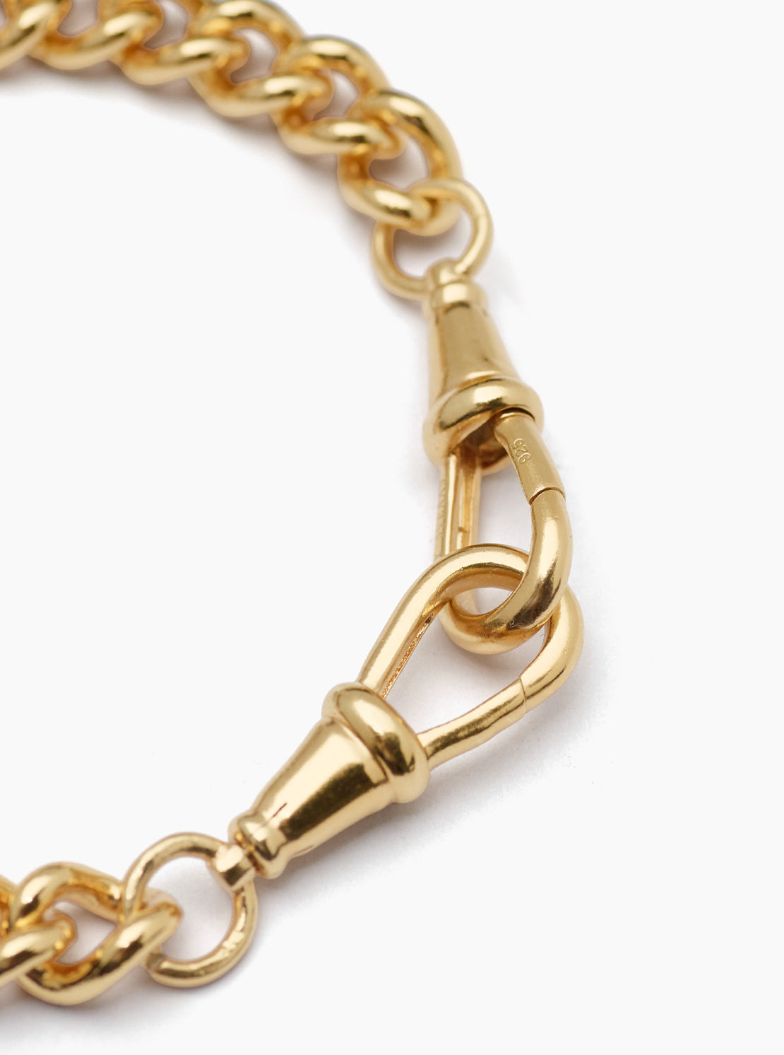 Medium Gold Curb Clipt Bracelet