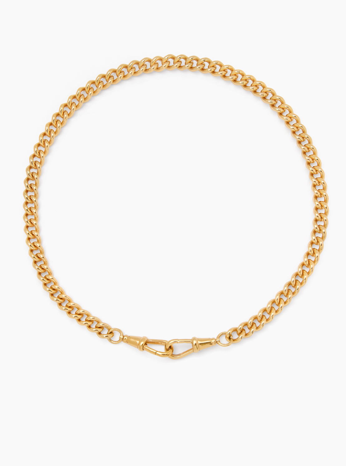 Medium Gold Curb Clipt Necklace