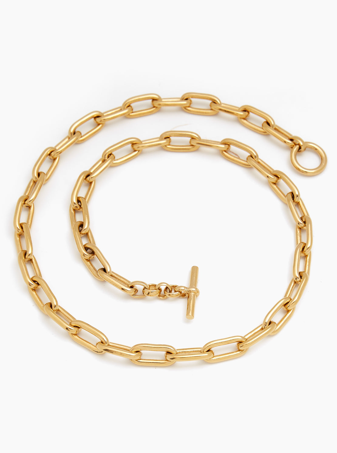 Small Gold Oval Chain Necklace