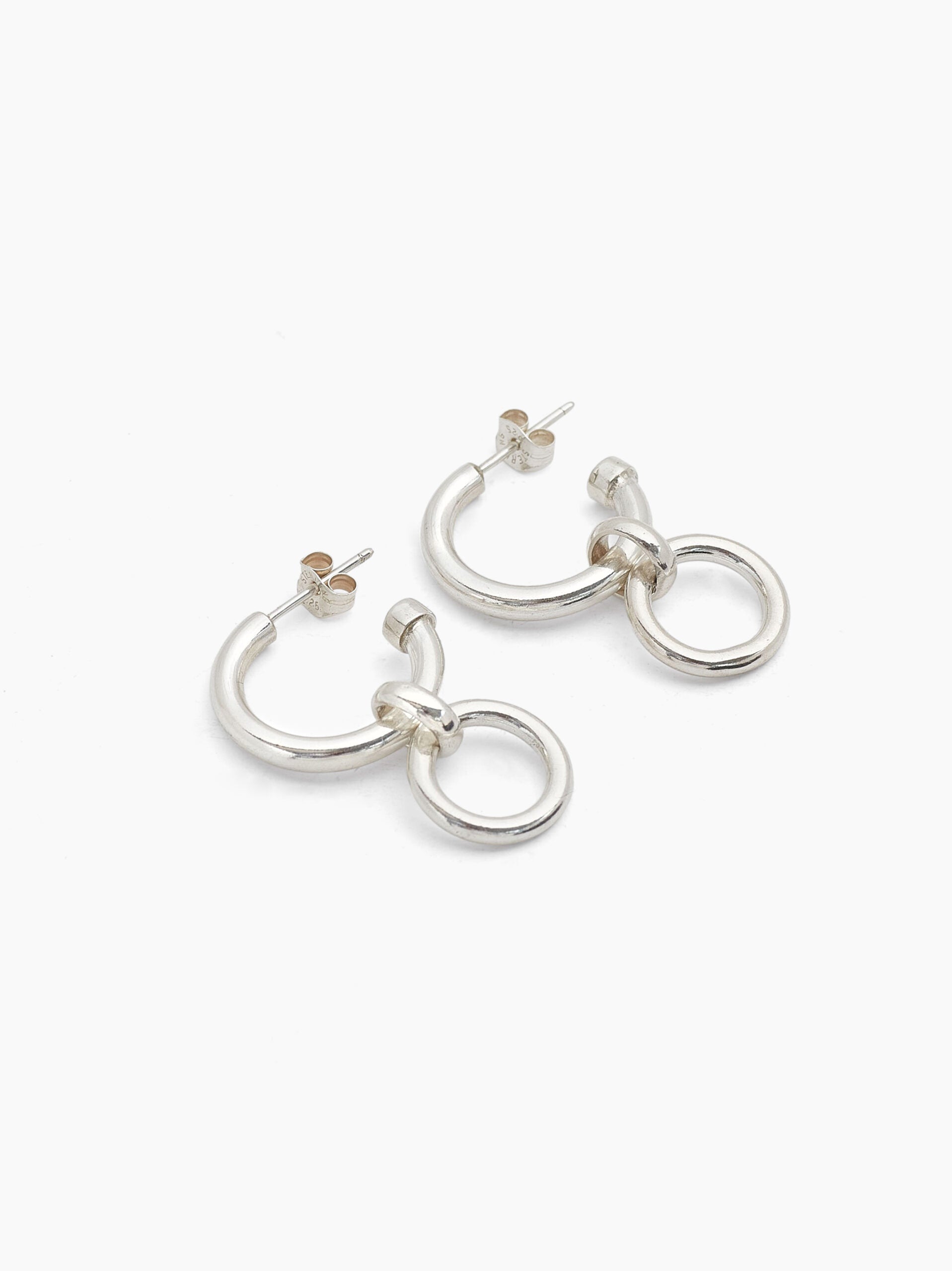 Small Silver Eternity Earrings