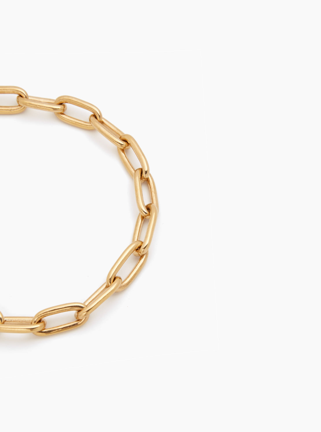 Small Gold Oval Chain Necklace