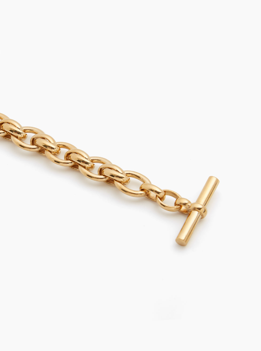 Large Gold Double Linked Bracelet