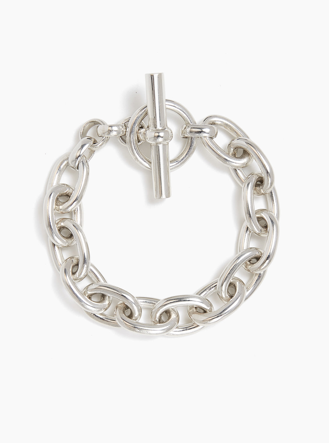 Small Silver Round Link Bracelet