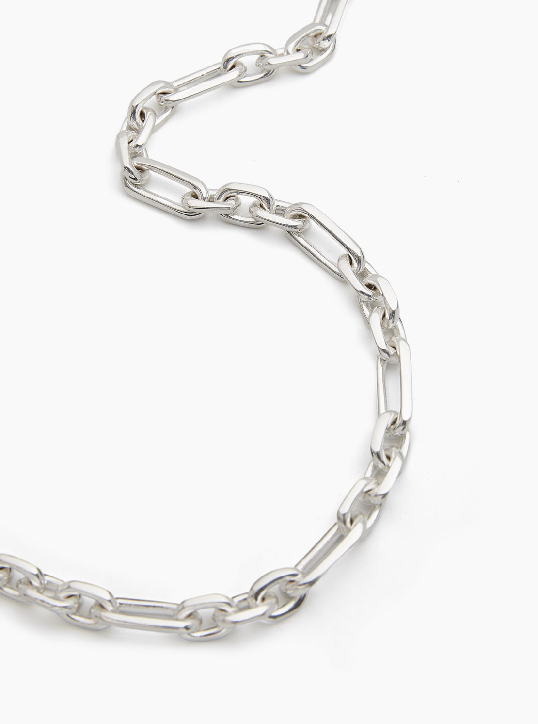 Small Silver Plated Watch Chain Necklace