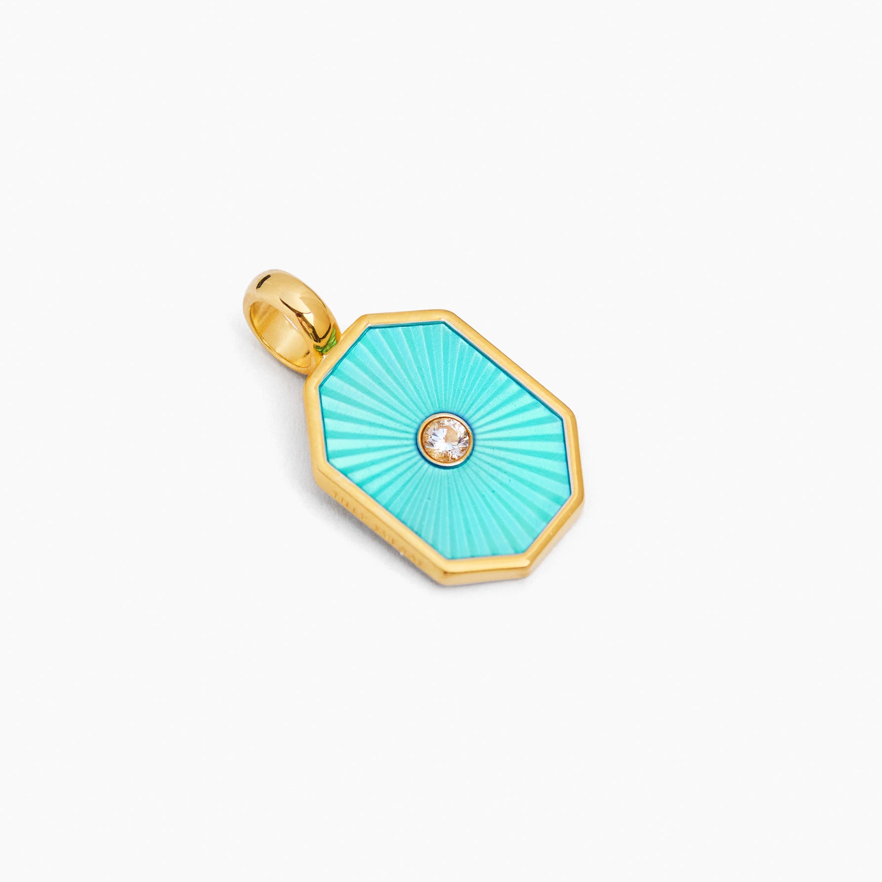 Turquoise Jewelled Octagon Charm