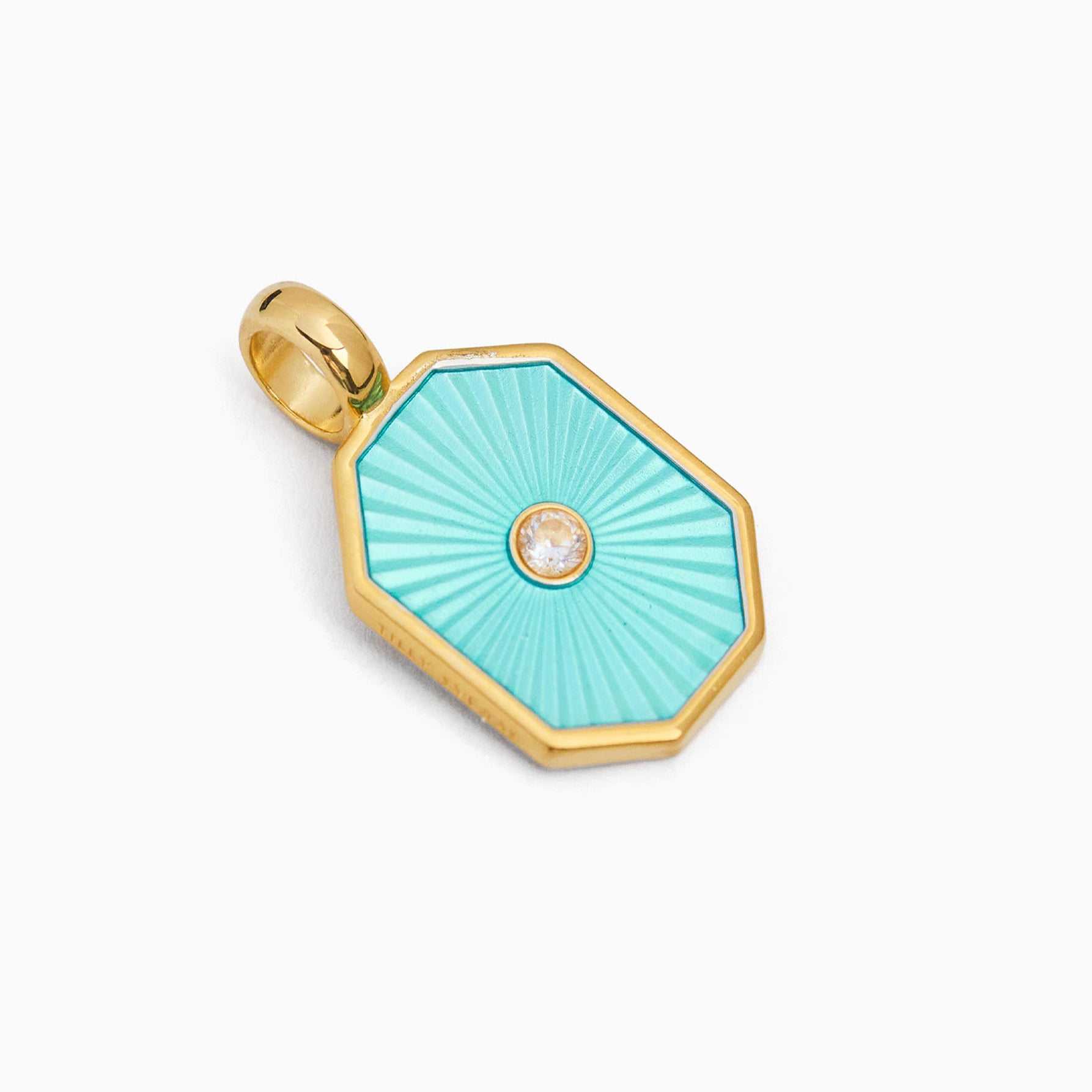 Turquoise Jewelled Octagon Charm