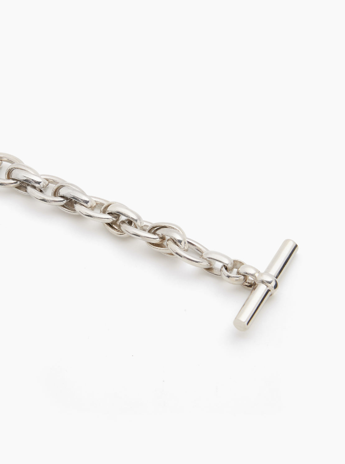 Large Silver Double Link Bracelet