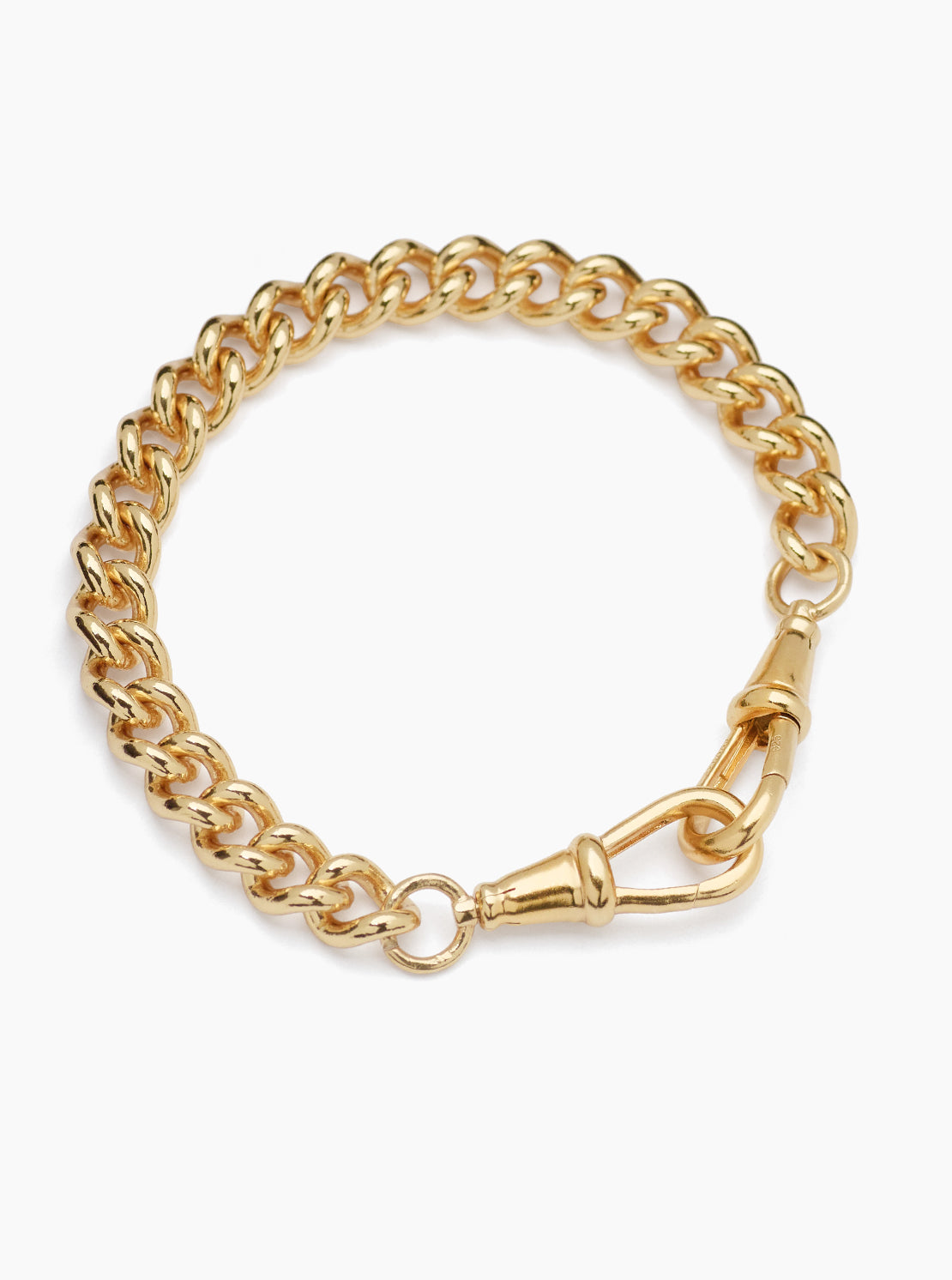 Medium Gold Curb Clipt Bracelet