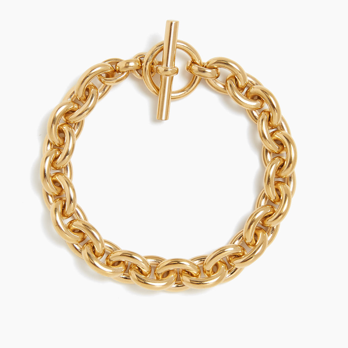 Small Gold Round Linked Bracelet