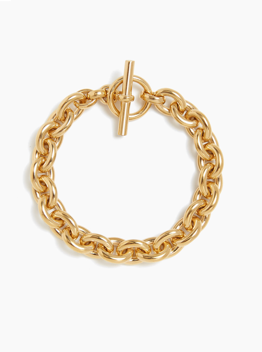 Small Gold Round Linked Bracelet
