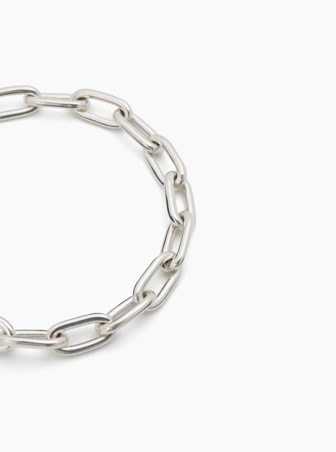 Medium Silver Oval Chain Necklace