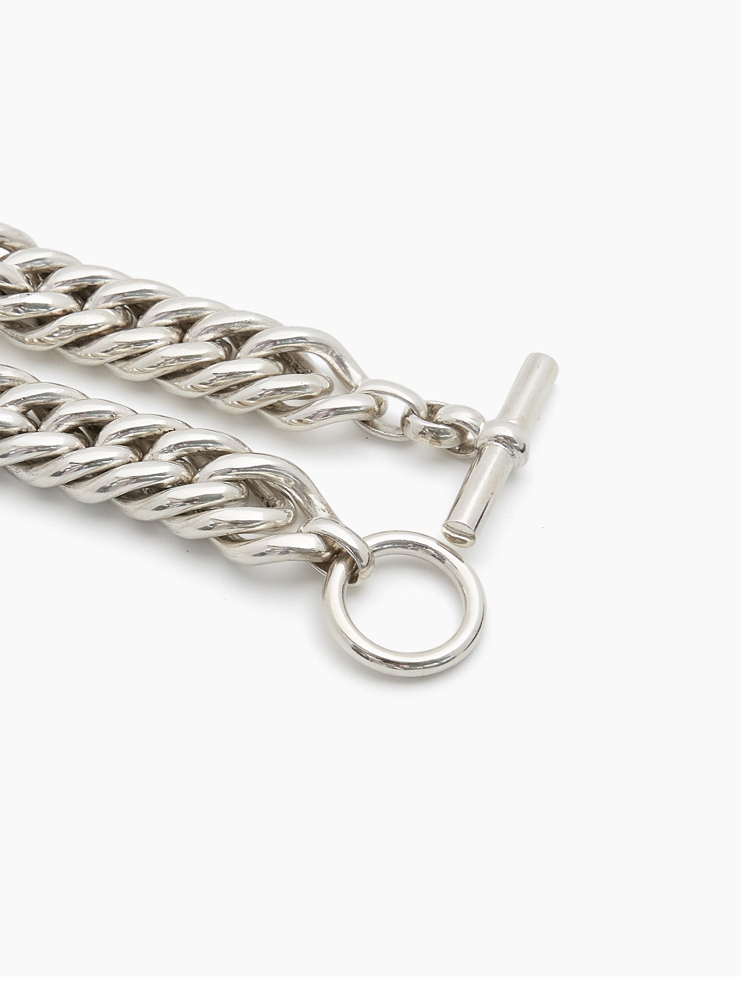 Large Silver Curb Chain Bracelet