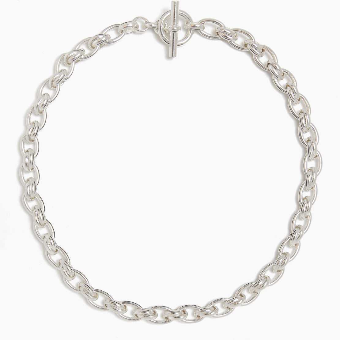 Small Silver Double Link Necklace