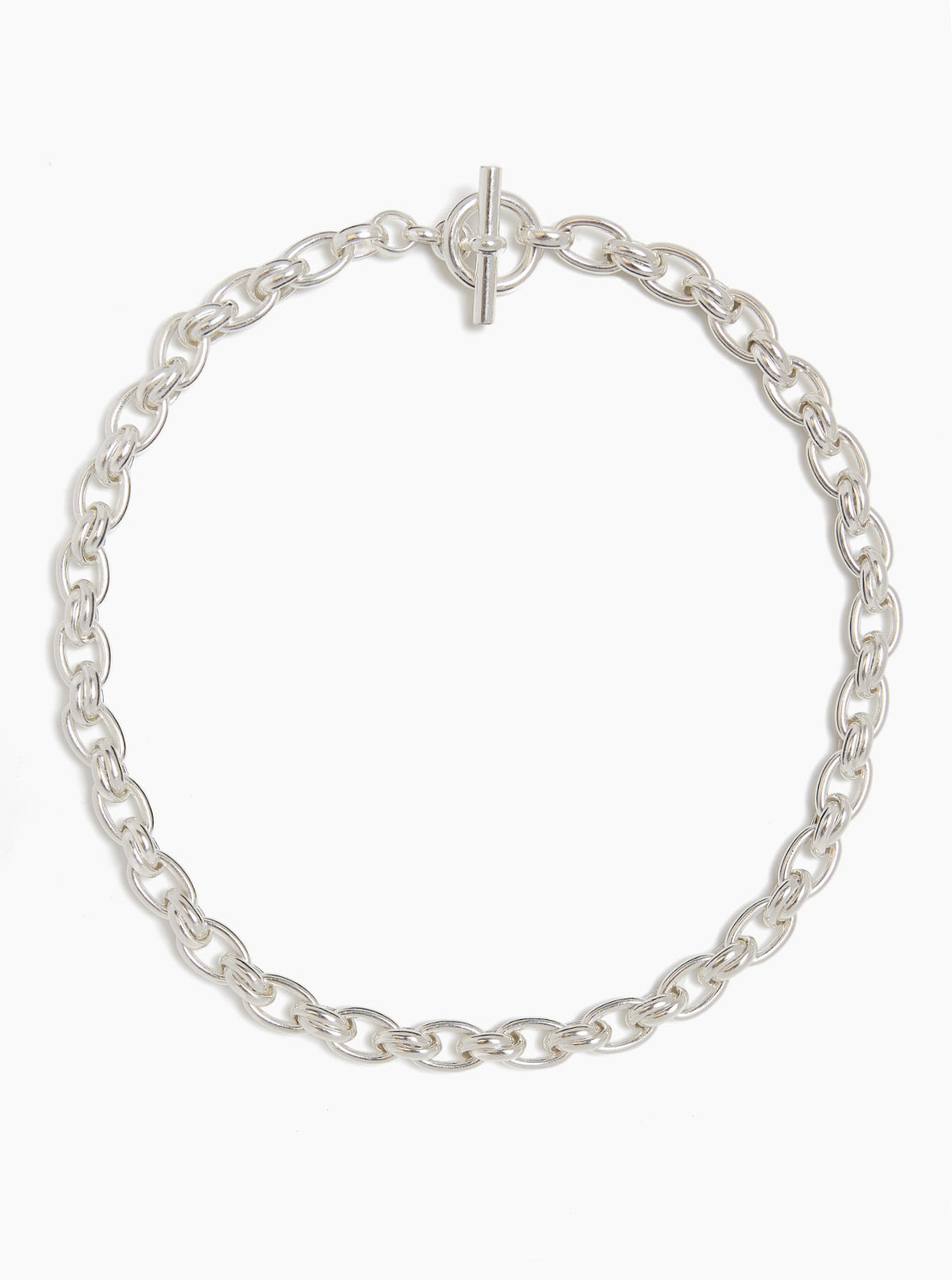 Small Silver Double Link Necklace